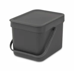 brabantia Entsorgen & Recyclen|Entsorgen & Recyclen|Abfallbehälter Sort&Go 6l Grey