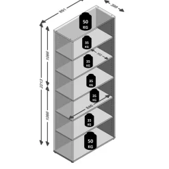 Aktenregal Calvia, breit 6OH Büroschränke & Regale|Büromöbel-Serien