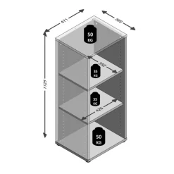 Sale Aktenregal Calvia, schmal 3OH Büroschränke & Regale|Büromöbel-Serien