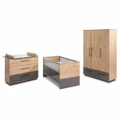 Discount Babyzimmer-Set Lagos 3tlg. Kinder Babyzimmer-Komplettsets|Babyzimmer-Komplettsets
