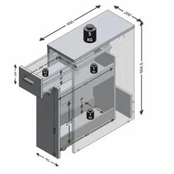 FMD Badschränke|Bad-Beistellschrank Denia