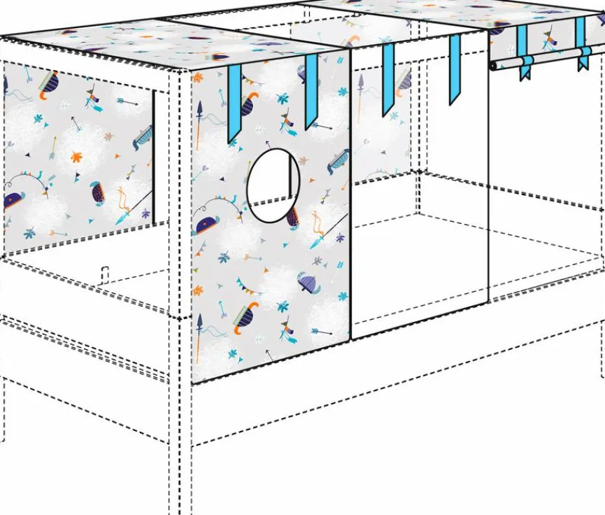 Kinder Paidi Kinderbetten|Kinderbetten|Baldachin-Set , Wikinger