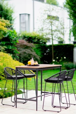 NIEHOFF GARDEN Gartenstühle|Barhocker Kuta, Alu/Kordelflechtung