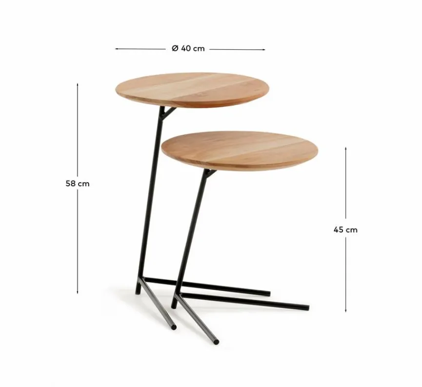 Kave Home Couchtische|Beistelltisch-Set Lomiri