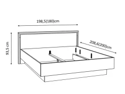 FORTE Bett Farida 180 x 200 cm