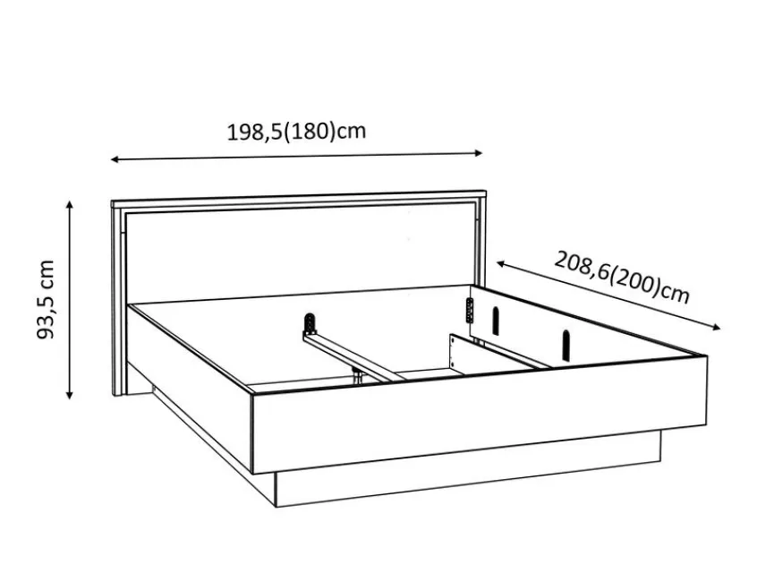 FORTE Bett Farida 180 x 200 cm
