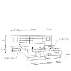 FORTE Betten|Bett Fayola 180 x 200 cm