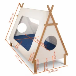 Kinder Kinderbetten|Kinderbetten|Bett Tipi 90 x 200 cm