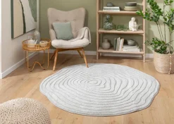 Moderne Teppiche|Design-Teppich Rippel Shape Ø 200 cm