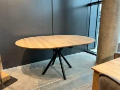 G+K Esstische|Esstisch mit Auszug Charleston Ø 120/170 cm