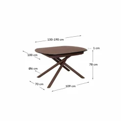 Clearance Esstisch mit Auszug Yodalia 130/190 x 100 cm Esstische