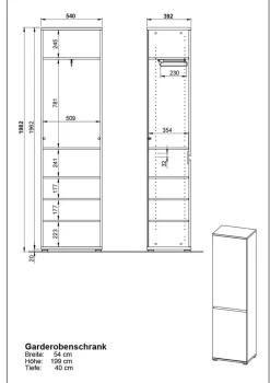 Germania Garderobenschrank Carano
