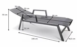 Gartenliege Deluxe Alu