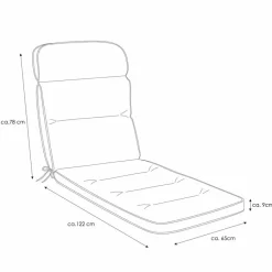 Gartenliegen-Auflage Kreta 65 x 200 cm