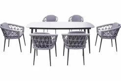 Discount Gartenmöbel-Set Muses Essgruppe 7tlg. Gartenmöbel-Sets