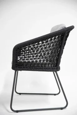 4 SEASONS OUTDOOR Gartensessel Mila, Edelstahl/Rope