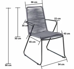 Hot Gartenstuhl Elos, Stahl Gartenstühle