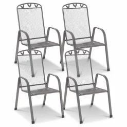 Balkonstühle|Gartenstühle|Gartenstuhl Set 4 Stück 4 tlg. Toulouse