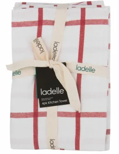 ladelle Geschirrtücher|Geschirrtuch Grid 4tlg.