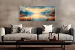 EUROART Glasbild 50 x 125 cm Atmospheric Landscape III