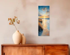 EUROART Glasbild 30 x 80 cm Atmospheric Beach III