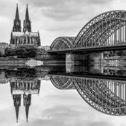 EUROART Bilder Ohne Rahmen|Glasbild 30 x 30 cm Cologne cathedral V