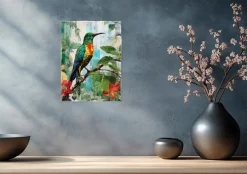 EUROART Glasbild 30 x 40 cm Jungle Bird