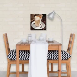 Discount Glasbild 30 x 30 cm Milk coffee I Bilder Ohne Rahmen|Bilder Nach Themen