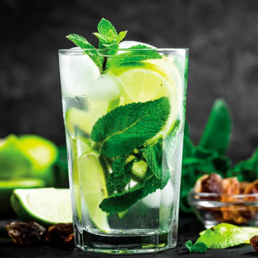 EUROART Bilder Nach Themen|Bilder Ohne Rahmen|Glasbild 20 x 20 cm Mojito II