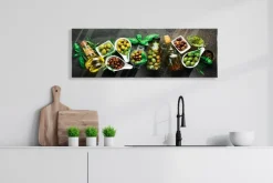 EUROART Glasbild 30 x 80 cm Olives IV