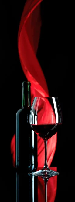 EUROART Bilder Ohne Rahmen|Bilder Nach Themen|Glasbild 30 x 80 cm Red Wine IX