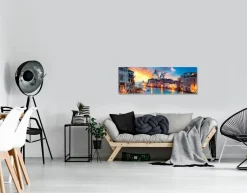 EUROART Glasbild 33 x 98 cm Venice by night III