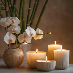 EUROART Bilder Ohne Rahmen|Glasbild 20 x 20 cm Warm Zen I