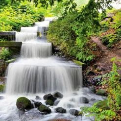 EUROART Glasbild 30 x 30 cm Waterfall V