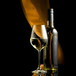 EUROART Bilder Ohne Rahmen|Glasbild 50 x 50 cm White Wine V