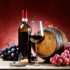 EUROART Glasbild 20 x 20 cm Wine Still Life II