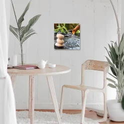 EUROART Glasbild 30 x 30 cm Zen bamboo II