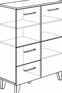 Kinder Paidi Kinderkommoden & -Nachttische|Kinderkommoden & -Nachttische|Highboard Oscar