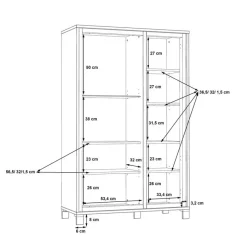 FORTE Kommoden|Highboard Farida