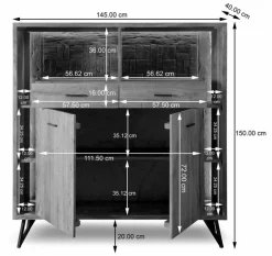WOLFMÖBEL Kommoden|Kommoden|Highboard Hudson 2173