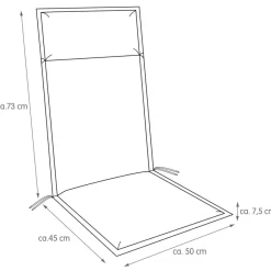 Hot Hochlehner-Auflage Unica 116 x 50 cm Gartenstuhl-Auflagen