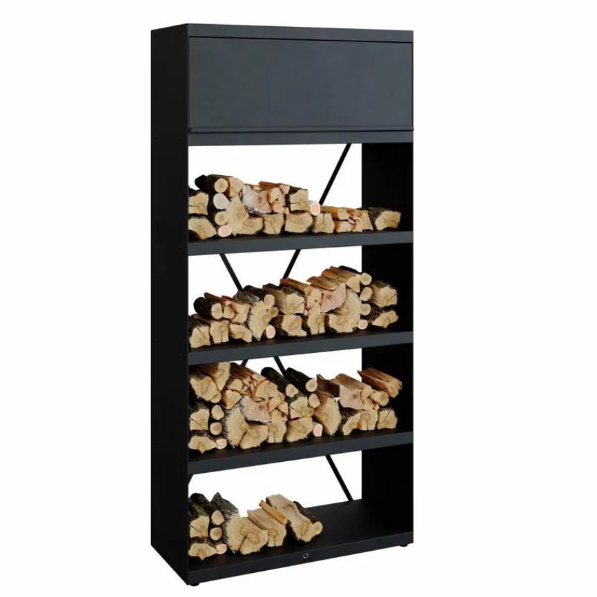 OFYR Kaminholzregal Wood Storage Black 100