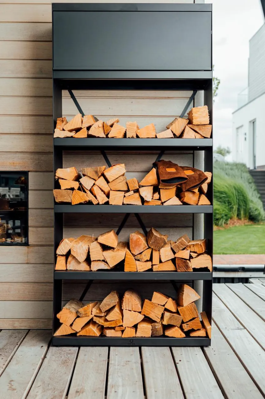 OFYR Kaminholzregal Wood Storage Black 100