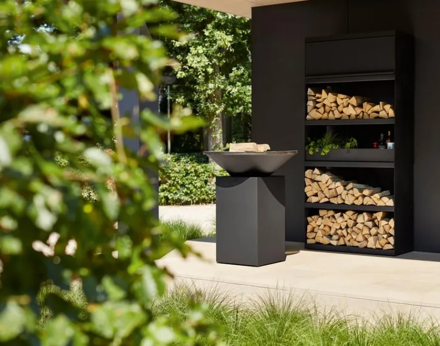 OFYR Kaminholzregal Wood Storage Black 100