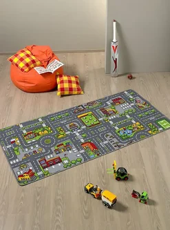 Discount Kinderteppich City 80 x 150 cm Kinder Kinderteppiche|Kinderteppiche