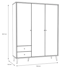 Kinder FORTE Kleiderschrank Harllson