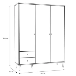 Kinder FORTE Kinderzimmer Schränke|Kinderzimmer Schränke|Kleiderschrank Harllson