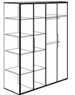 Kinder Paidi Kleiderschrank Lieven 166 x 204 cm
