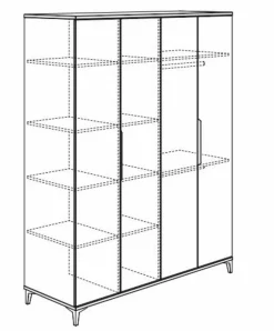 Discount Kleiderschrank Tomke 164 x 205 cm Kinder Babyzimmer Schränke & Regale|Babyzimmer Schränke & Regale