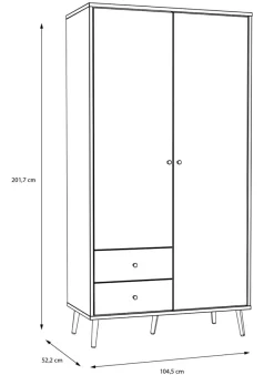 Kinder FORTE Kinderzimmer Schränke|Kinderzimmer Schränke|Kleiderschrank Harllson